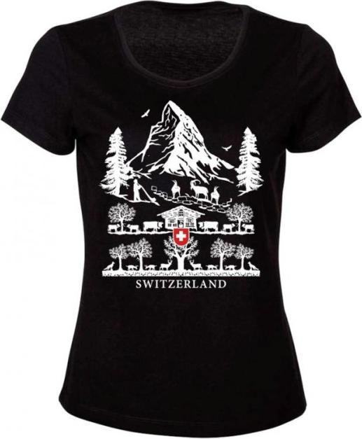 Actual product image CreaDiva T-Shirt Scherenschnitt schwarz Damen L (L)