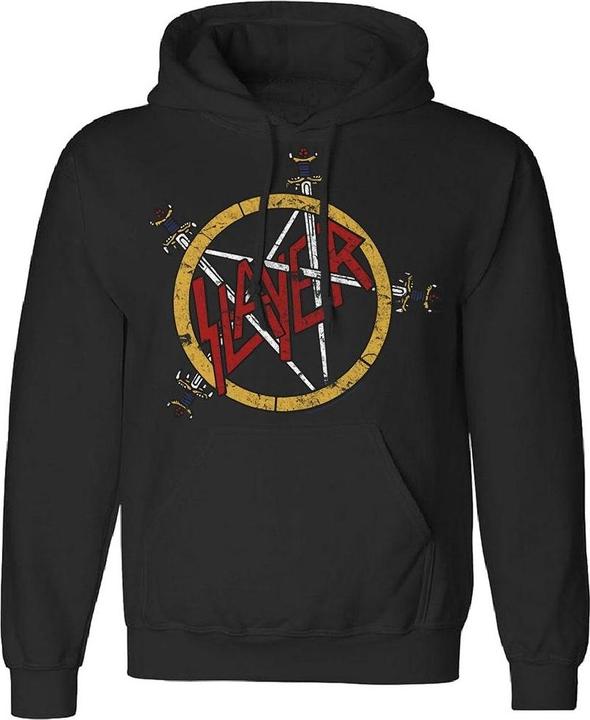 Slayer Plastichead - Pentagram Distressed Hoodie Kapuzenpullover
