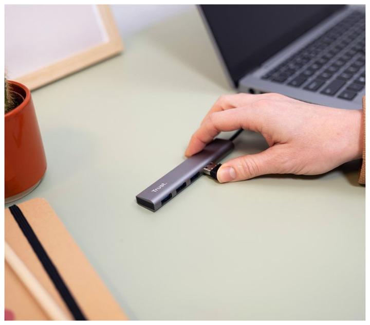 Image du produit Trust HALYX 4 PORT USB 3.2 GEN1 HUB (USB-C, 4 Ports)