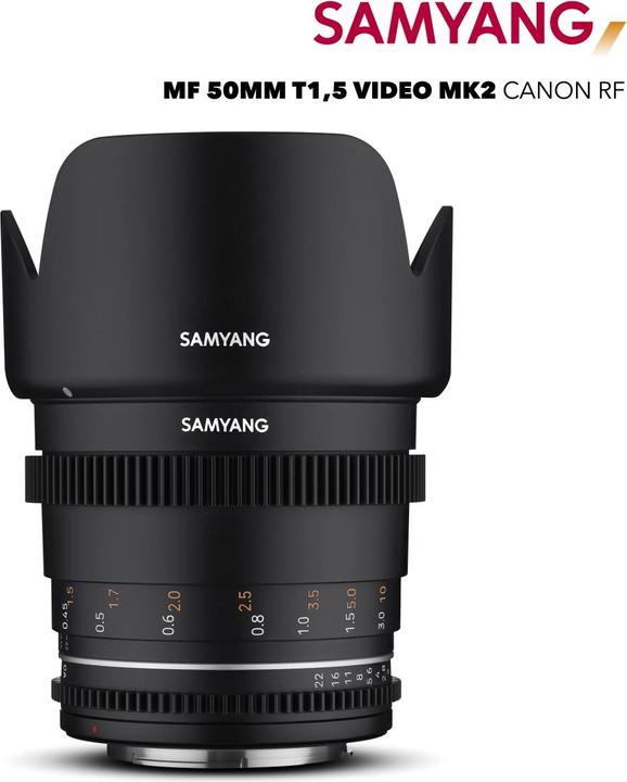 Actual product image Samyang MF 50mm T1.5 VDSLR MK2 Canon RF (Canon RF, Micro Four Thirds, APS-C / DX, full size)