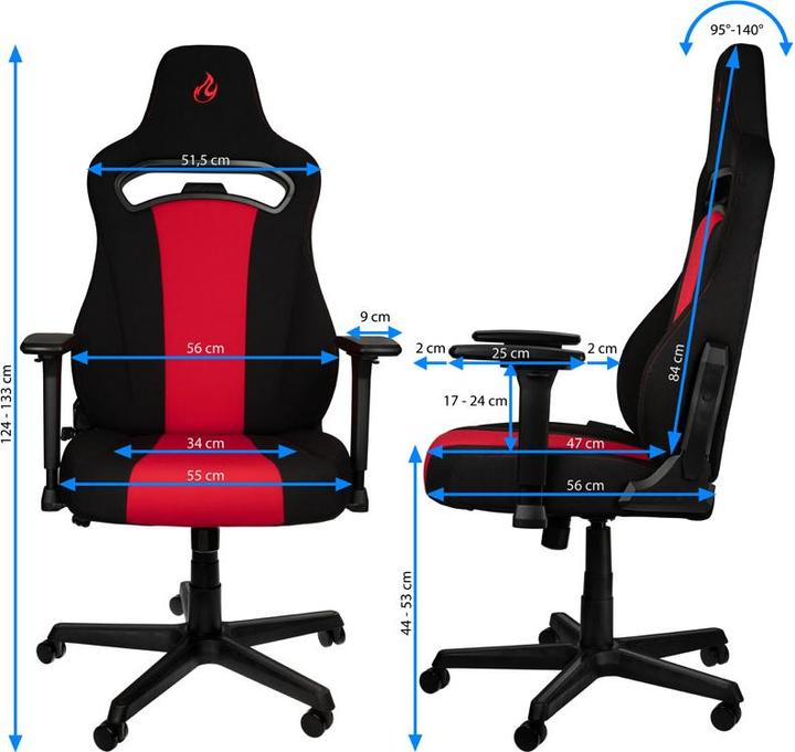 Actual product image Nitro Concepts E250 Gaming Stuhl