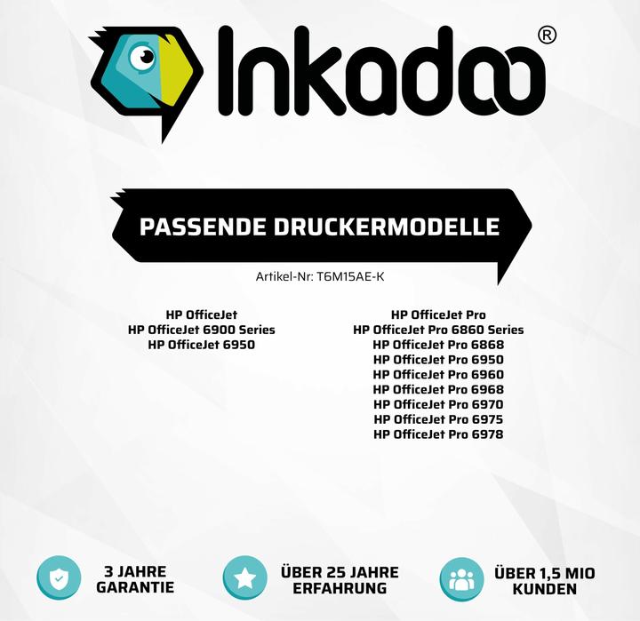 Image du produit Inkadoo Cartouche d'encre compatible pour HP 903XL compatible avec HP OfficeJet 6900 Series HP OfficeJet (C)