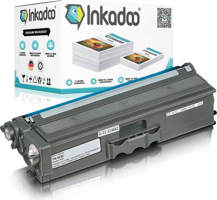 Actual product image Inkadoo Compatible toner for Brother TN-423 MFC-L 8900 Series HL-L 8260 DCP-L 8410 Series (C)