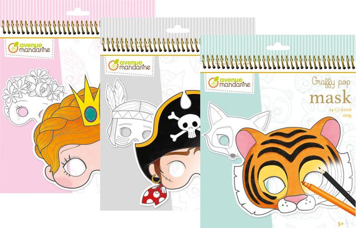 Image du produit Avenue Mandarine Livre de coloriage masques Graffy Pop