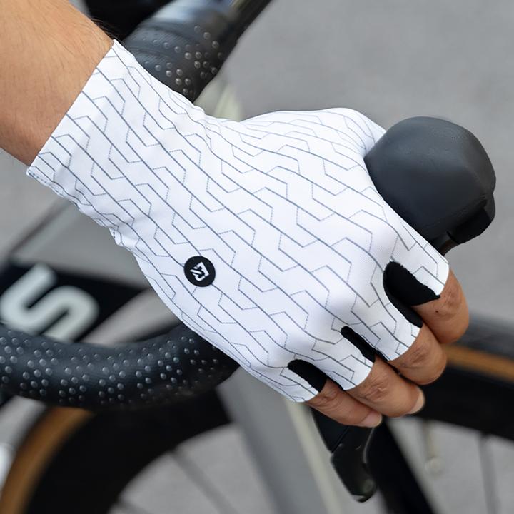 Actual product image Rockbros Road Cycling Gloves Size: M - Black and White (M)