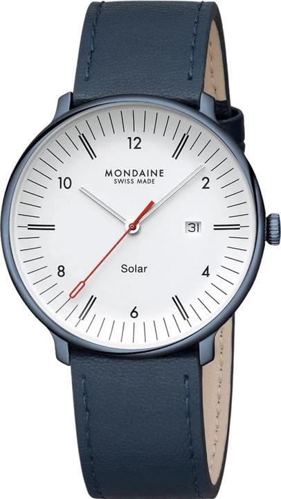 Mondaine MLE.41910.LQV Herrenuhr Doppio Solar 41mm 5ATM (Swiss Made, Analoguhr)