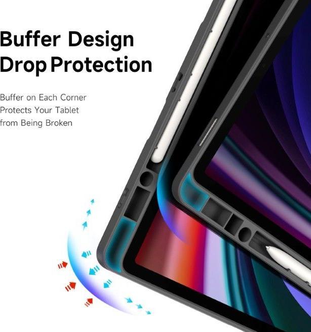 Actual product image Samsung Galaxy Tab S10 FE Plus - Ducis Magi Series, aufstellbares Flip-Etui, Grau (Samsung Galaxy Tab S10 FE+)