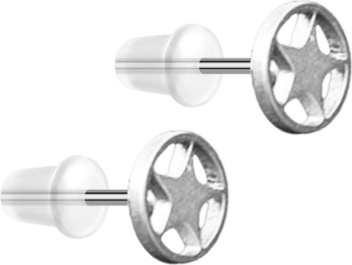 Star Piercing Ohrstecker silber Stern (ohne Messing, Chirurgenstahl 316L)