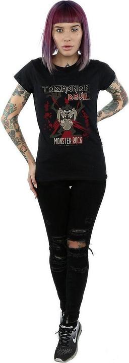 Immagine prodotto Looney Tunes Maglietta da donna/ragazzo Monster Rock Tasmanian Devil in cotone (XL)