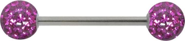 Bijouteria Zungenpiercing (Kristall, Epoxiharz, Chirurgenstahl 316L)