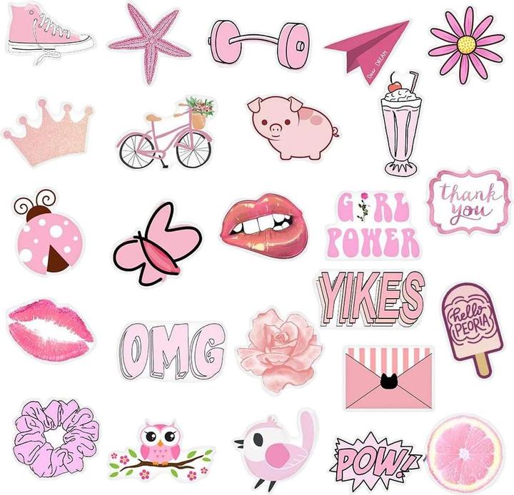 Actual product image JTI 50x Stickers and decals - VSCO Pink No. 3