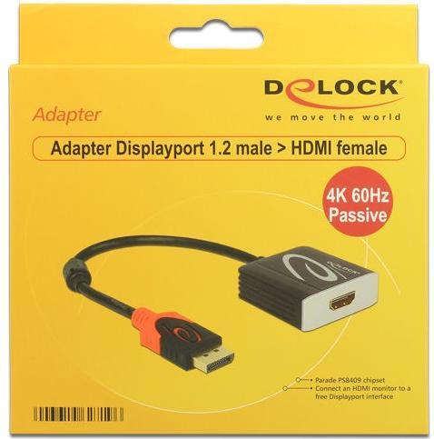 Produktbild Delock DisplayPort Adapter, 4K bis 60hz (HDMI, 16 cm)