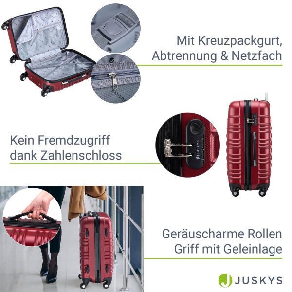 Image du produit Juskys Set de valises rigides Rome (120 l, Bagage à main (jusqu'à 50l), M (50 - 90l), L (90 - 115l), XL (à partir de 115l))