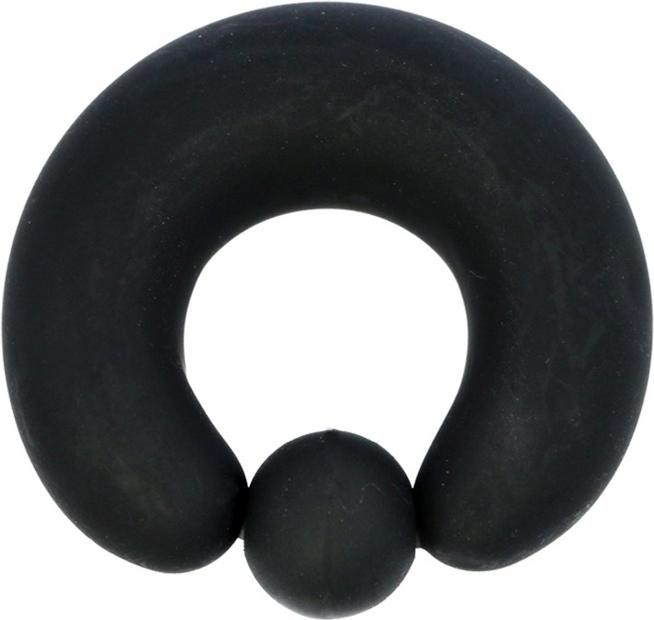 Star Piercing Ball Closure Ring schwarz matt aus Glas (Glas, ohne Messing, Silikon)