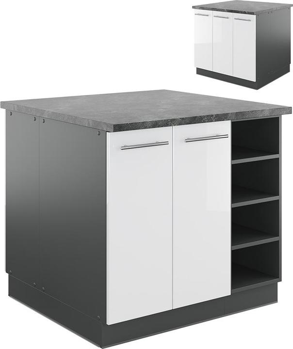Anthracite, Blanc Brillant Brillant