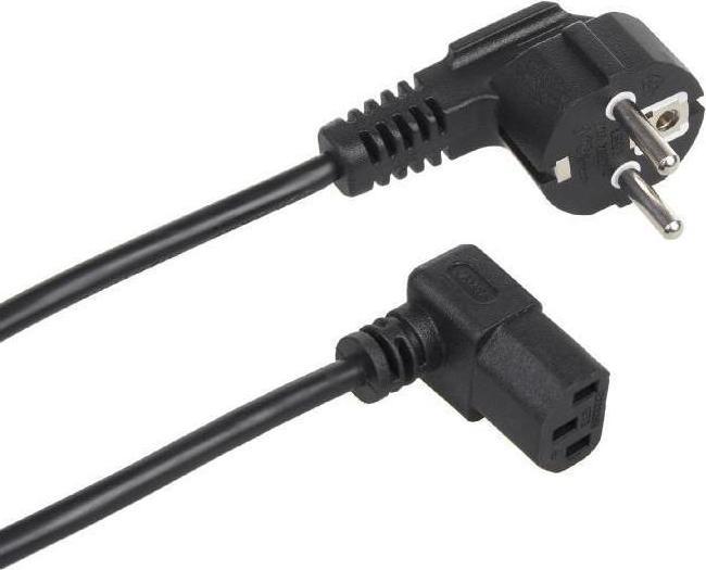 Actual product image Maclean Cable zasilający Cable zasilający, kątowy, 3 pin, wtyk EU,, MCTV-851 (1.50 m)