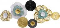 Produktbild IKO Moderne Metall-Wanddekoration "Kreise & Blumen" zu