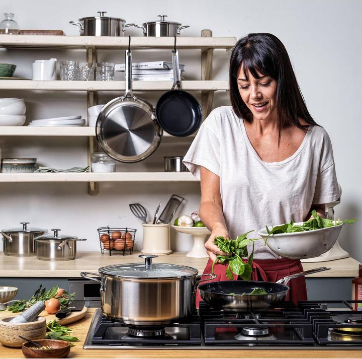 Produktbild KitchenAid Stahlpfanne mit Beschichtung 24 cm (20 cm, Bratpfanne, Edelstahl)