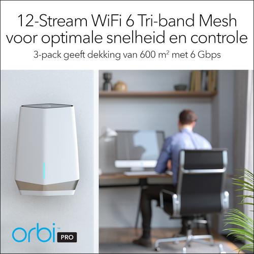 Produktbild Netgear Orbi Pro WiFi 6 AX6000 Mesh System (SXK80B3) 3er Set