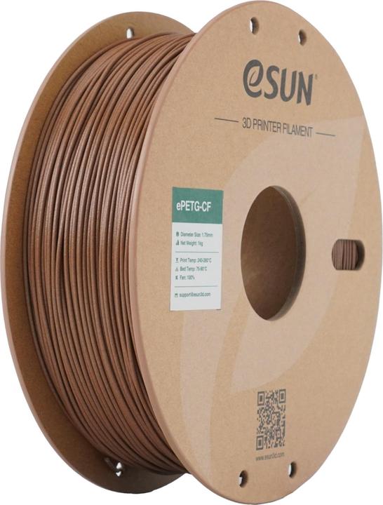 Actual product image eSUN ePETG-CF Carbon Antique Brass Filament 1.75mm 1Kg (PETG, 1.75 mm, 1000 g, Brown)