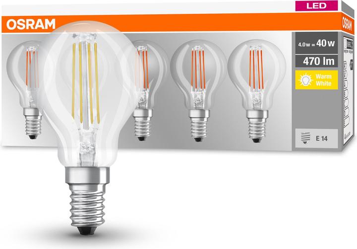 Produktbild Osram Led Base Classic P (E14, 4 W, 470 lm, 5 x, E)