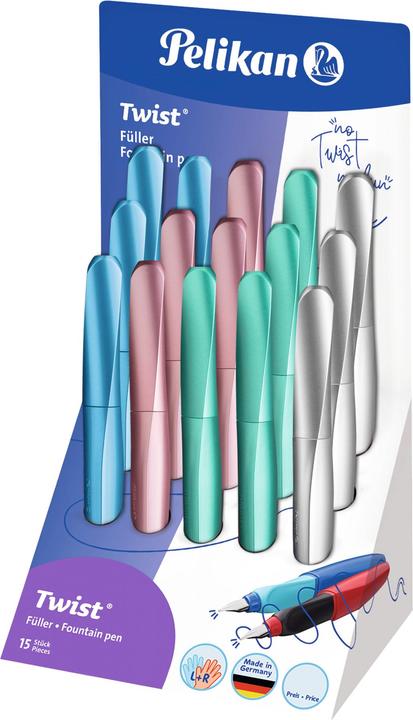 Produktbild Pelikan Twist Fllhalter Classy Neutrals, Thekendisplay (Assorted colours, 15 x)