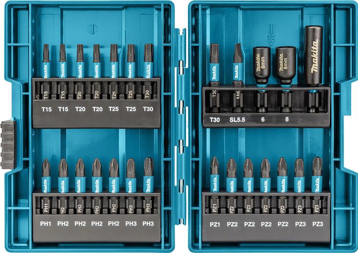 Makita E-03109-10 Display 10x Impact Black bit set 90 parts