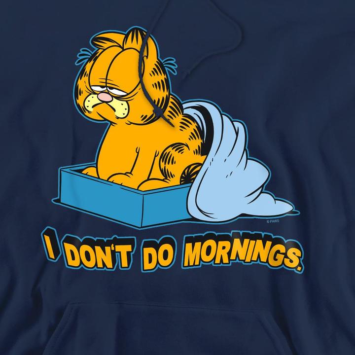 Immagine prodotto Garfield I Don't Do Mornings Felpa con Cappuccio Uomo (L)
