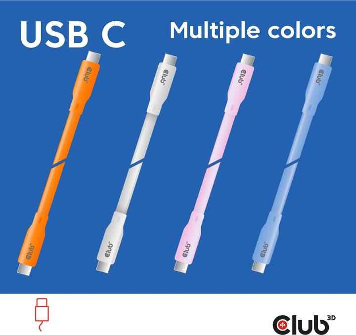 Produktbild Club 3D USB C — USB C (2 m, USB 4.0, 240 W)