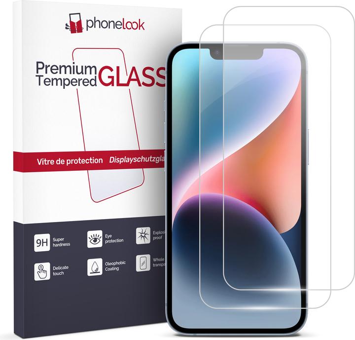Actual product image PhoneLook 2er Set Panzer Glas Displayschutzfolie (2 Piece, Apple iPhone 14)