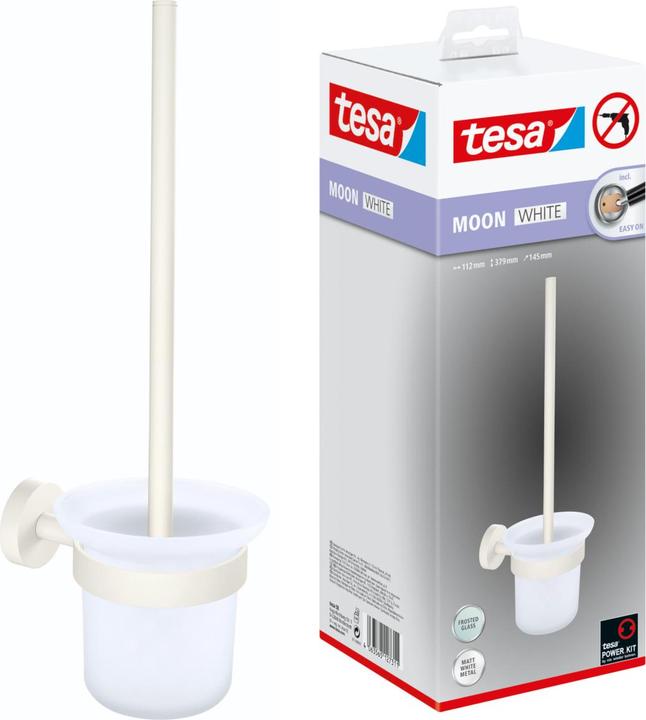 Image du produit tesa Kit de brosses MOON WHITE avec solution adhésive sans perçage