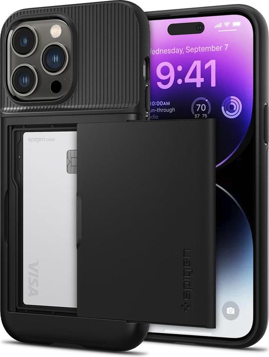Actual product image Spigen Slim Armor CS iPhone 14 Pro Max case - Black (Apple iPhone 14 Pro Max)
