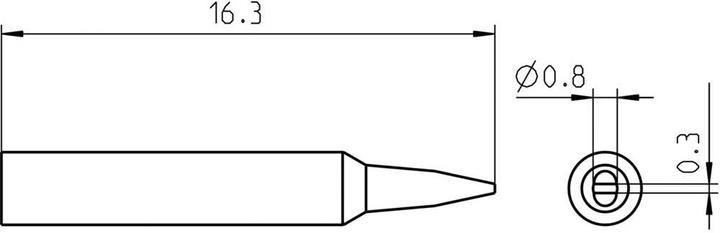 Immagine prodotto Weller Erem RT Punta di saldatura Pico, scalpello 0,8mm×0,3mm, MIL-SPEC (Punta di saldatura)
