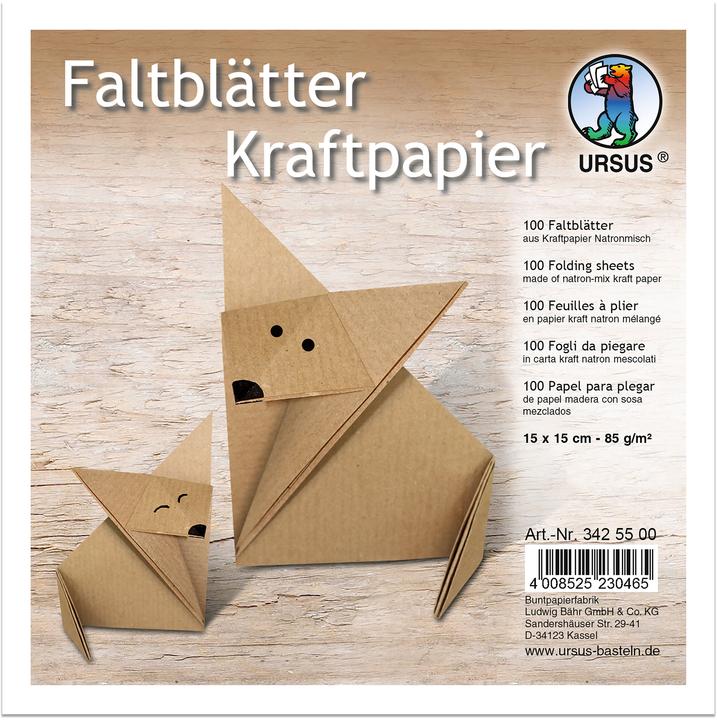 Image du produit Ursus Dépliants papier kraft marron (130 g/m², 100 x)