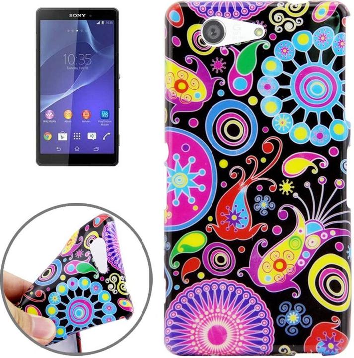 Produktbild König Design Schutzhülle Handytasche Etuis TPU für Handy Sony Xperia Z3 Compact Buntes Muster Abstrakt (Sony Xperia Z3 Compact)