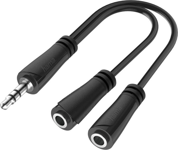 Immagine prodotto Hama Splitter audio, spina jack 3,5 mm - 2x presa jack 3,5 mm, stereo (0.15 m)