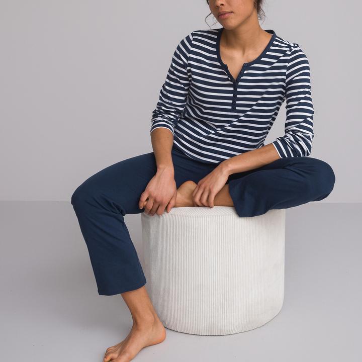 La Redoute Collections Pyjama aus Baumwoll-Jersey