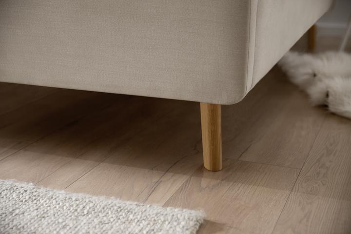Produktbild Meise Möbel Mila Polsterbett mit Bettkasten inkl. Lattenrost Holzfuss/Kopfteil Glatt (180 x 200 cm)