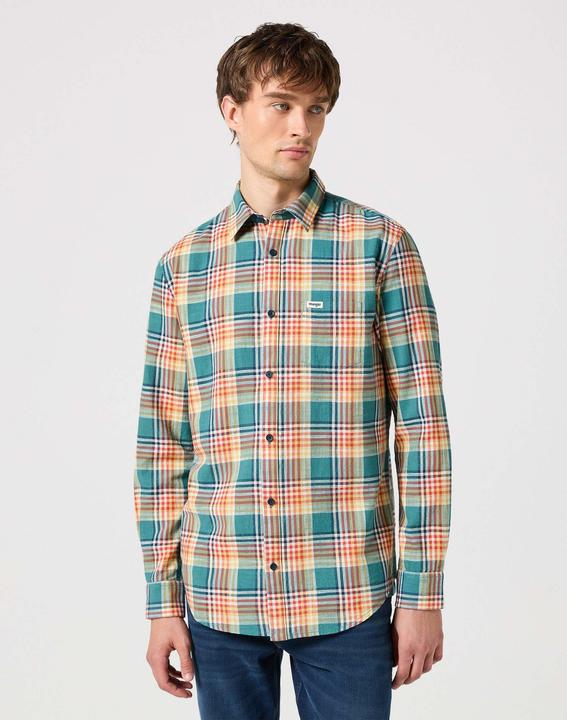 Wrangler Langarmshirts Longsleeves One Pocket Shirt (S)