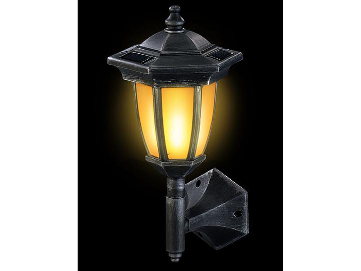 Actual product image Lunartec Solar LED Stand & Wall Lantern with Flame Effect (IP44)