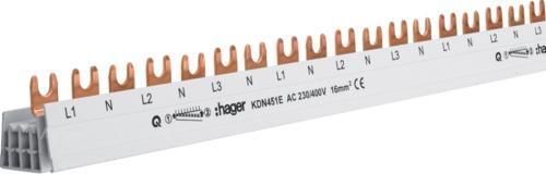 Hager HAG KDN451E Barra collettrice 16qmm 3P+N, 57M