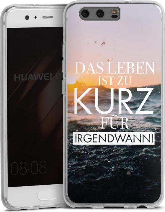 DeinDesign Silikon Hülle für Huawei P10 Handyhülle Case Smartphone Schutzhülle Spruch Meer Statement (Huawei P10)