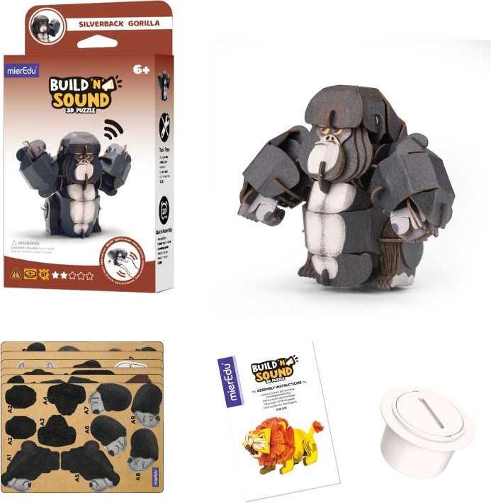 Produktbild mierEdu Soundwunder 3D Puzzle. Silberrücken-Gorilla (33 Teile)