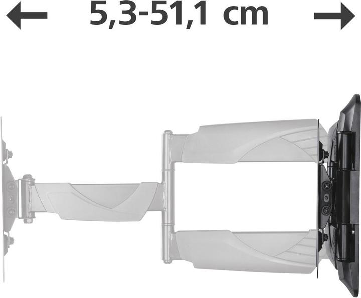 Produktbild Hama TV-Wandhalterung, schwenkbar, neigbar, ausziehbar, 122 cm (48") bis 35 kg (Wand, 48", 35 kg)