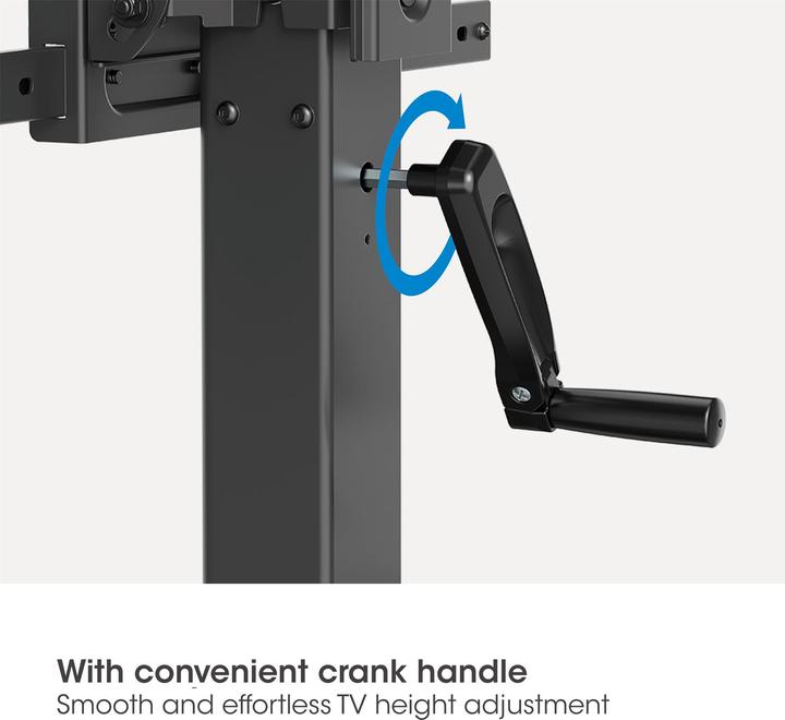 Actual product image Manhattan Multimedia TV-Ständer auf Rollen, werkzeuglos höhenverstellbar, für 60" bis 120" Grossbildschirme (120", 120 kg)