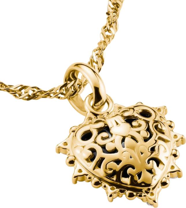 Immagine prodotto Thomas Sabo Charm-Anhänger Vintage Herz schwarz Connect vergoldet (Argento)