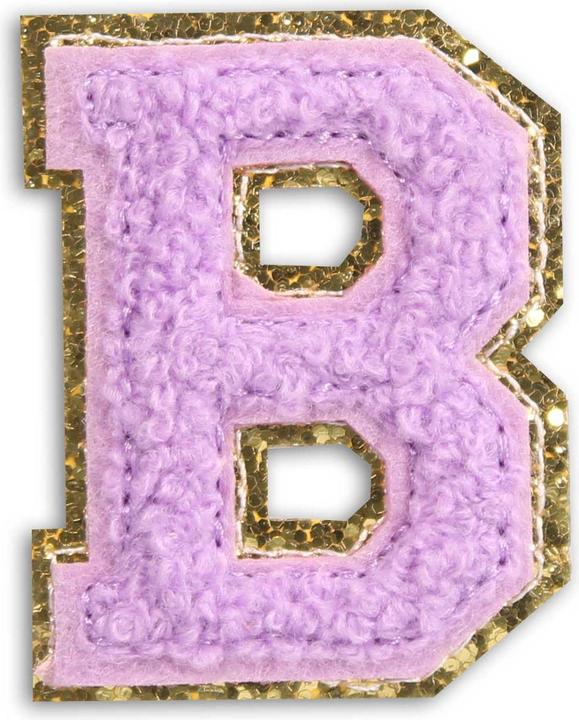 Image du produit PhoneLook Autocollant sticker pour téléphone/tablette/ordinateur brodé en 3D violet Lettre B