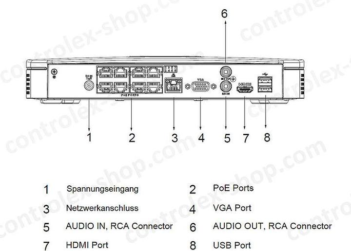 Image du produit Dahua NET VIDEO RECORDER 8CH 8POE/NVR4108-8P-EI (Enregistreur vidéo en réseau (NVR))