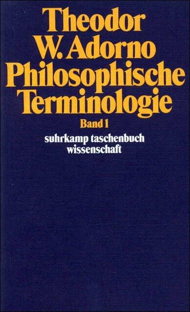 Actual product image Philosophische Terminologie (German, Theodor W. Adorno, 1973)