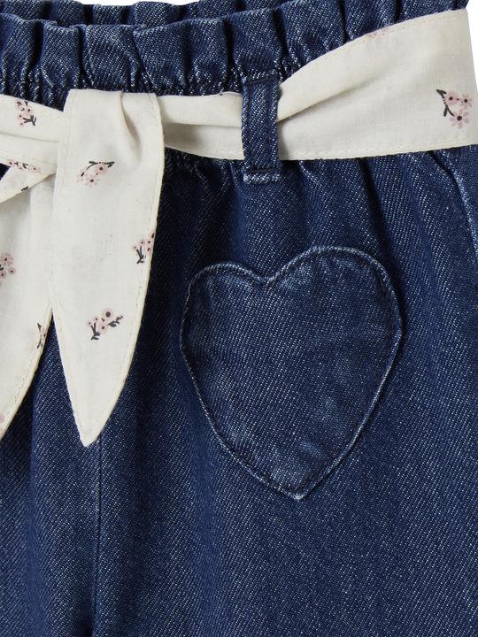 Produktbild Vertbaudet Weite Baby Jeans mit Stoffgürtel (62)